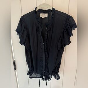 Trovata Birds of Paradise- Paige Top in black. SIZE L